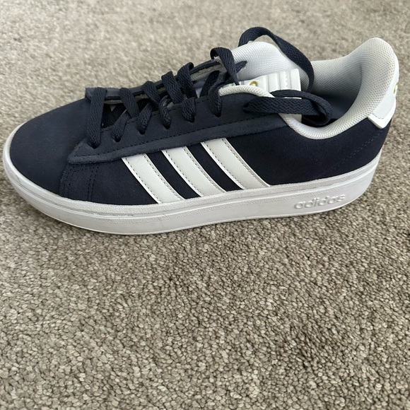Adidas Navy and White Cloudfoam Sneaker - Picture 3 of 6